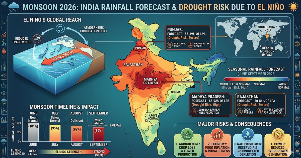 Monsoon Forecast 2026 El Nino Impact Map India